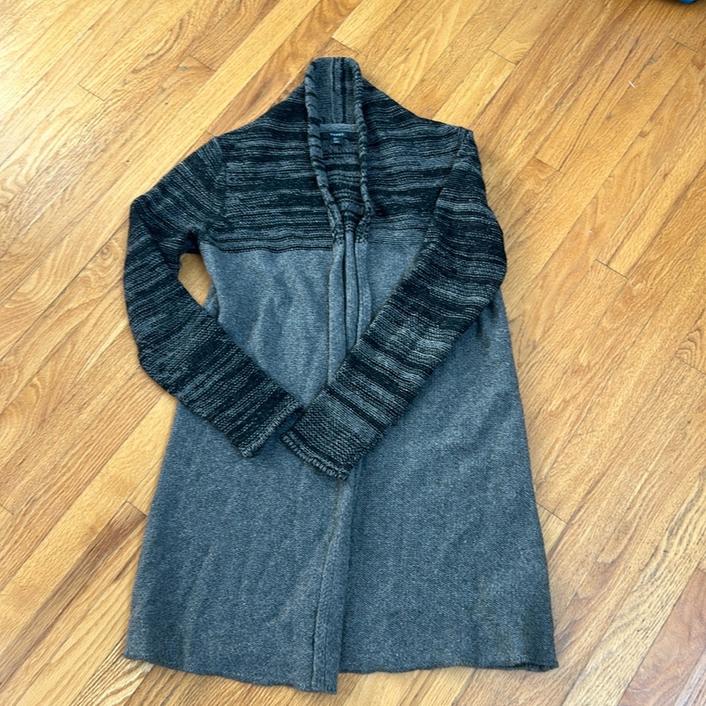 Beautiful, timeless, Tahari, knee length cardigan, 100% wool